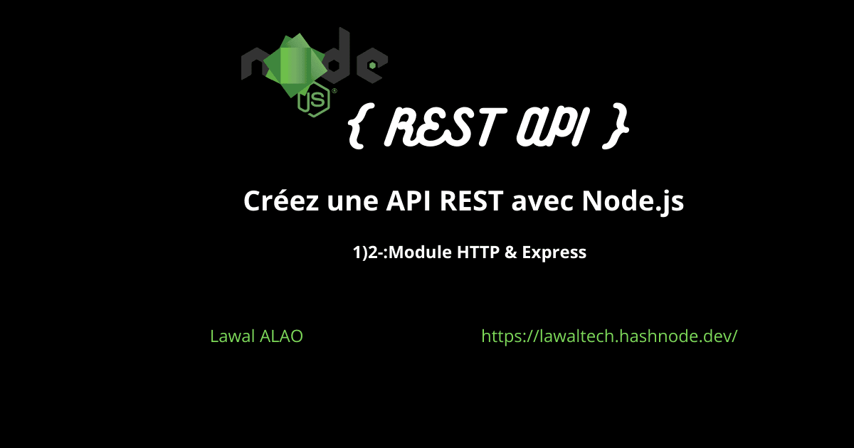 Créez une API REST avec Node.js: 
1-2:Module HTTP et Express